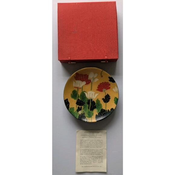 Cloisonné Red Poppy Plate 7" MET Museum Tawaraya Sōsetsu Japanese Art Edo Period - Picture 5 of 5